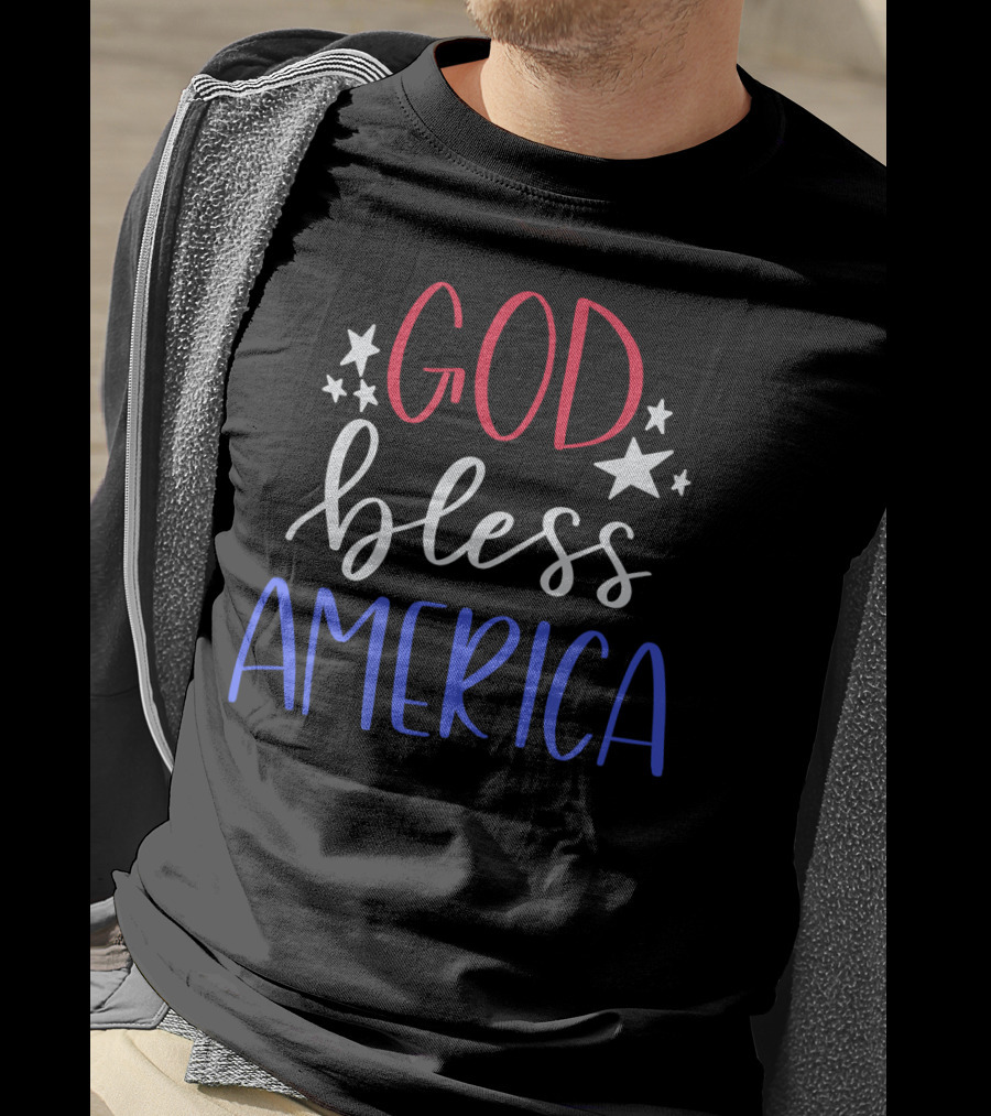 God Bless America Patriotic Stars USA T-Shirt