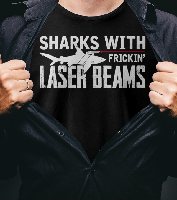 Sharks With Frickin Laser Beams Austin Powers Funny T-Shirt