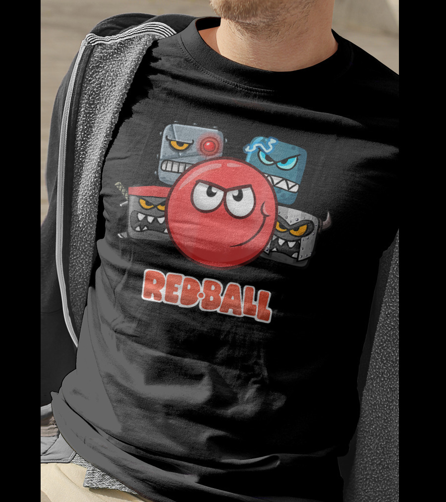 Red Ball 4 Adventures With The Crew Of Square Villains T-Shirt