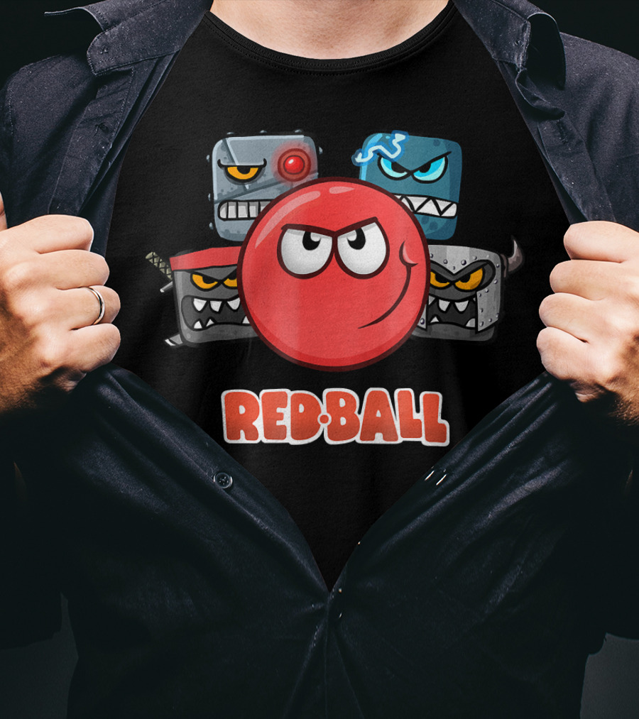 Red Ball 4 Adventures With The Crew Of Square Villains T-Shirt