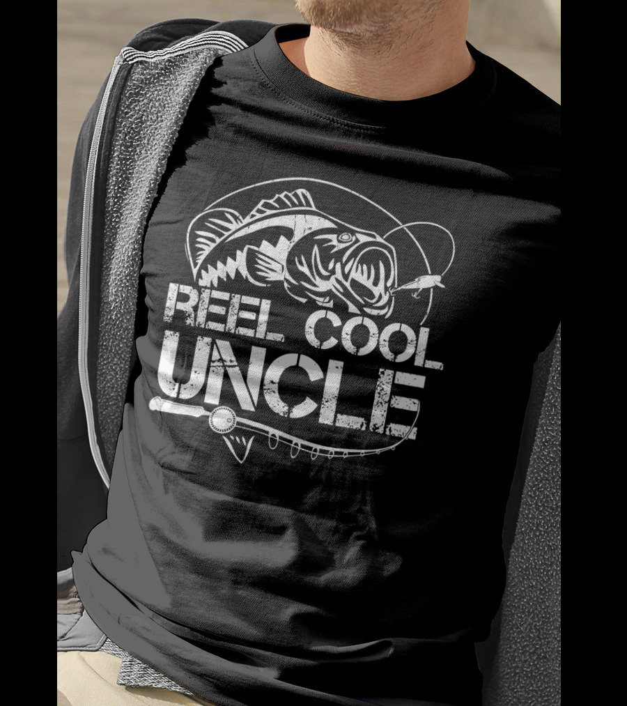 Reel Cool Uncle Fishing Dad Daddy T-Shirt