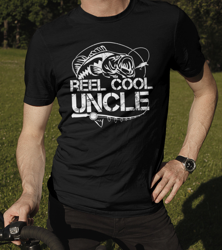 Reel Cool Uncle Fishing Dad Daddy T-Shirt
