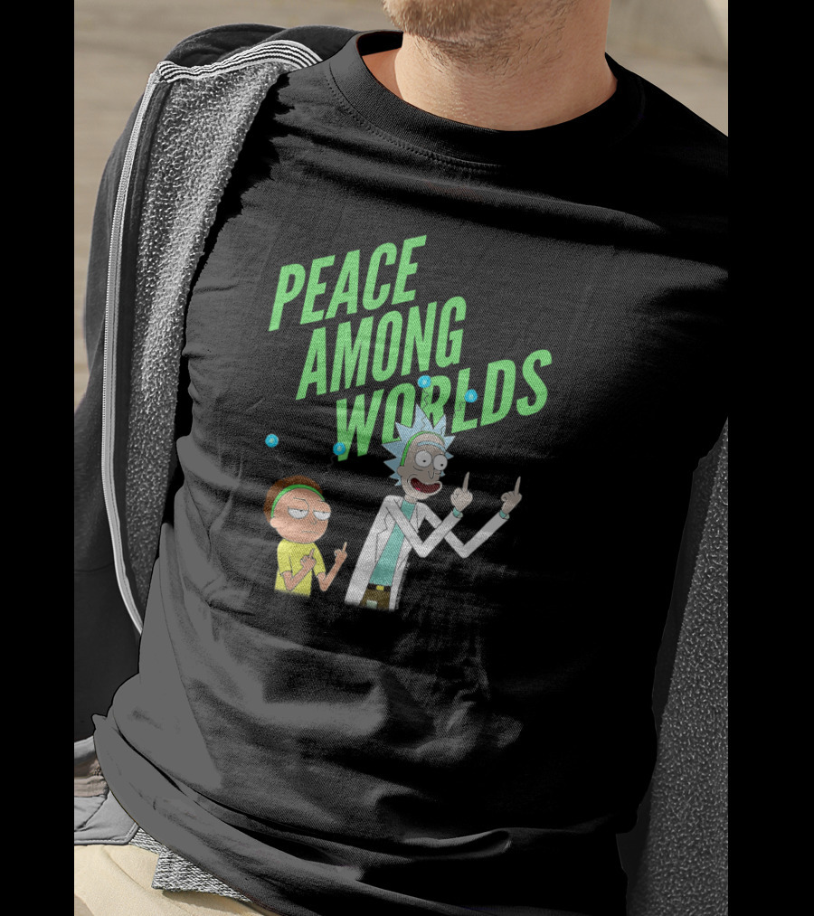 Peace Among Worlds Rick And Morty Portal T-Shirt