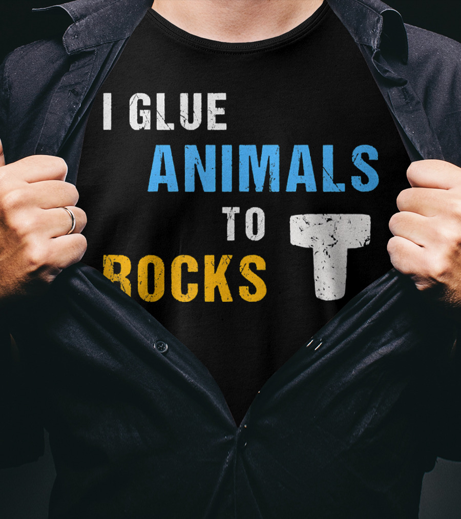 I Glue Animals To Rocks Saltwater Aquarium Fish Tank T-Shirt