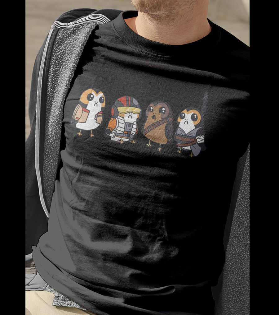 Star Wars Porgs In Iconic Costumes Of Beloved Characters T-Shirt