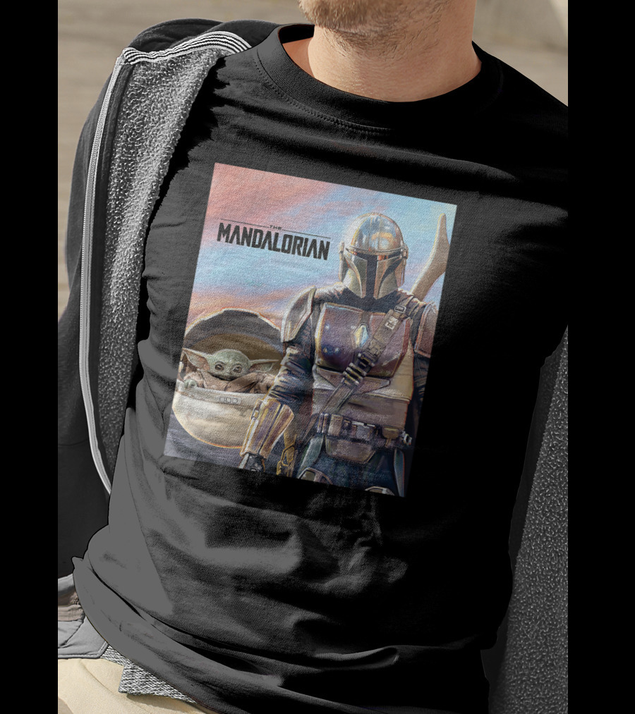 The Mandalorian Star Wars The Child Painting Scene T-Shirt