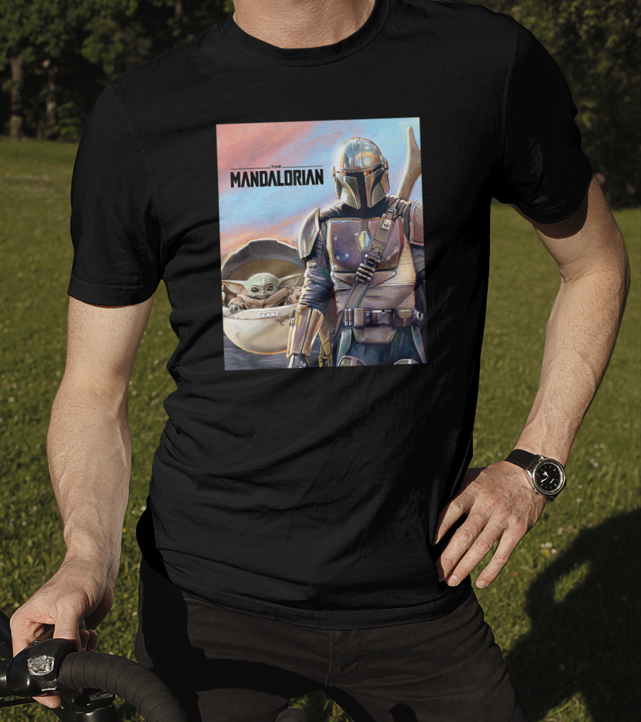 The Mandalorian Star Wars The Child Painting Scene T-Shirt