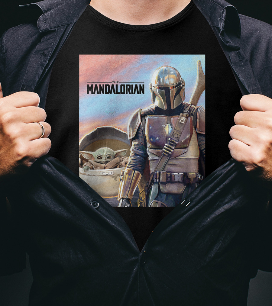 The Mandalorian Star Wars The Child Painting Scene T-Shirt