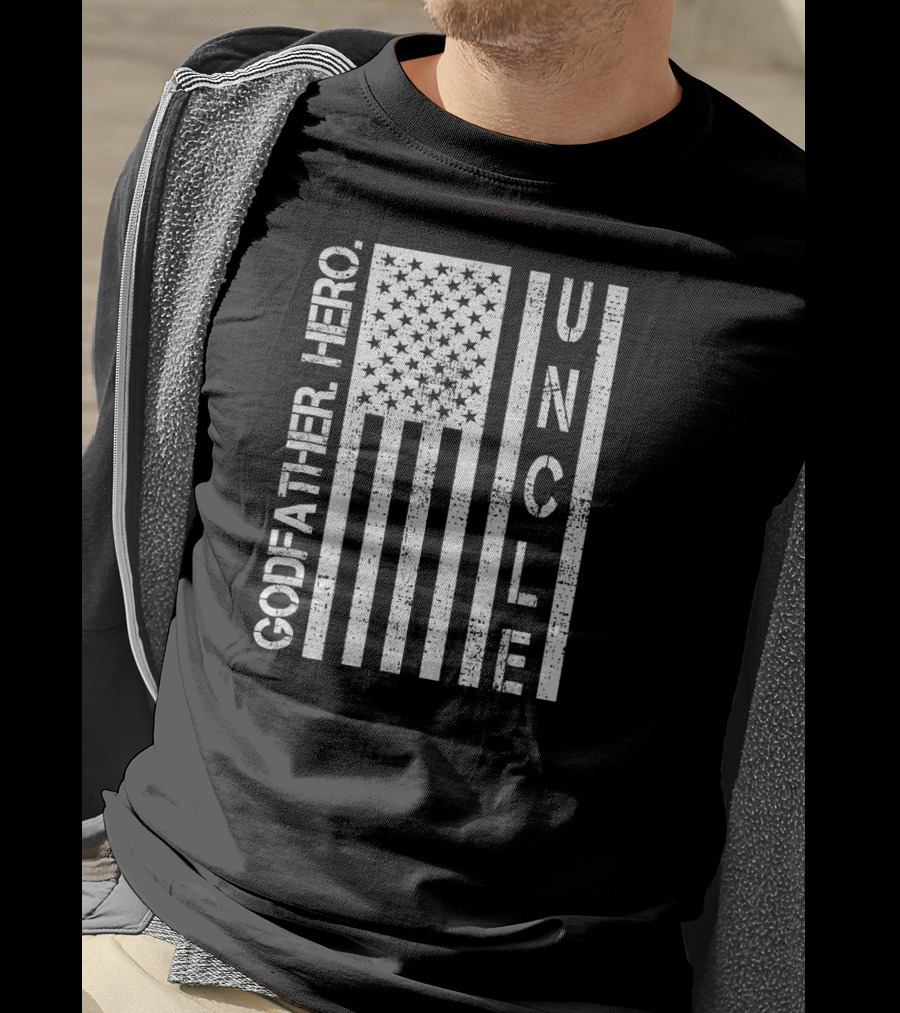 Uncle Godfather Hero USA Flag T-Shirt