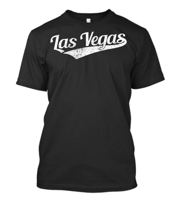 Vintage Las Vegas Retro College Style Classic Baseball Script T-Shirt