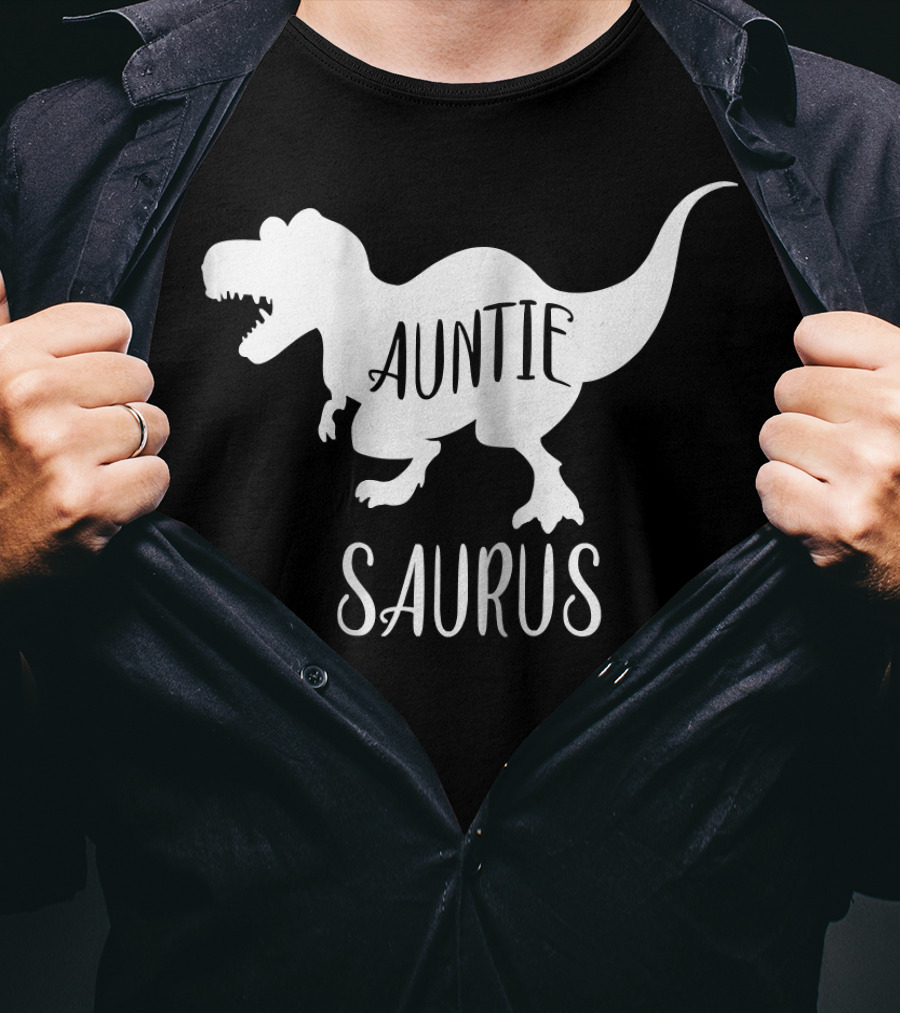 Auntie Saurus Dinosaur Family Matching Aunt T-Shirt