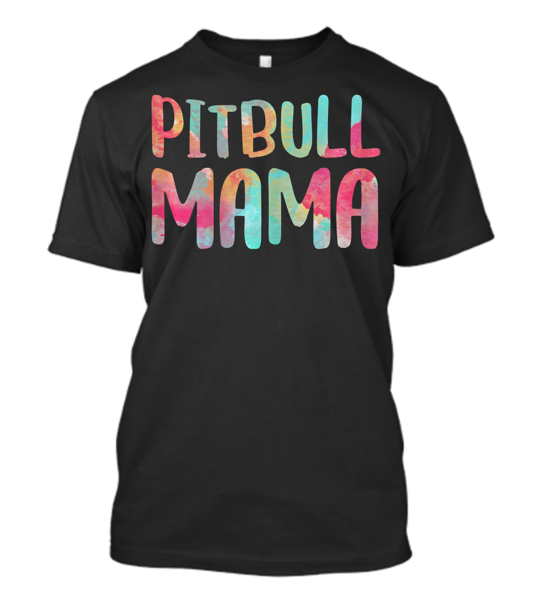 Prideful Colorful Pitbull Mama T-Shirt