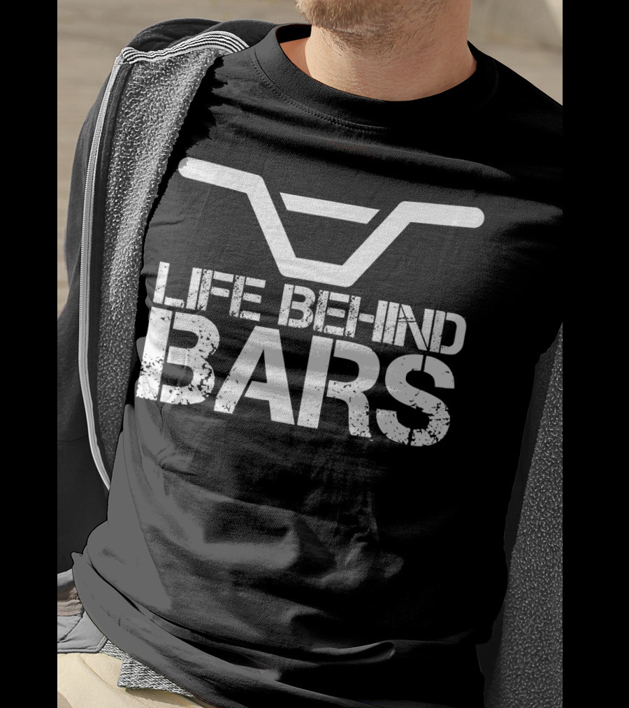 BMX Life Behind Bars Distressed Handlebar T-Shirt