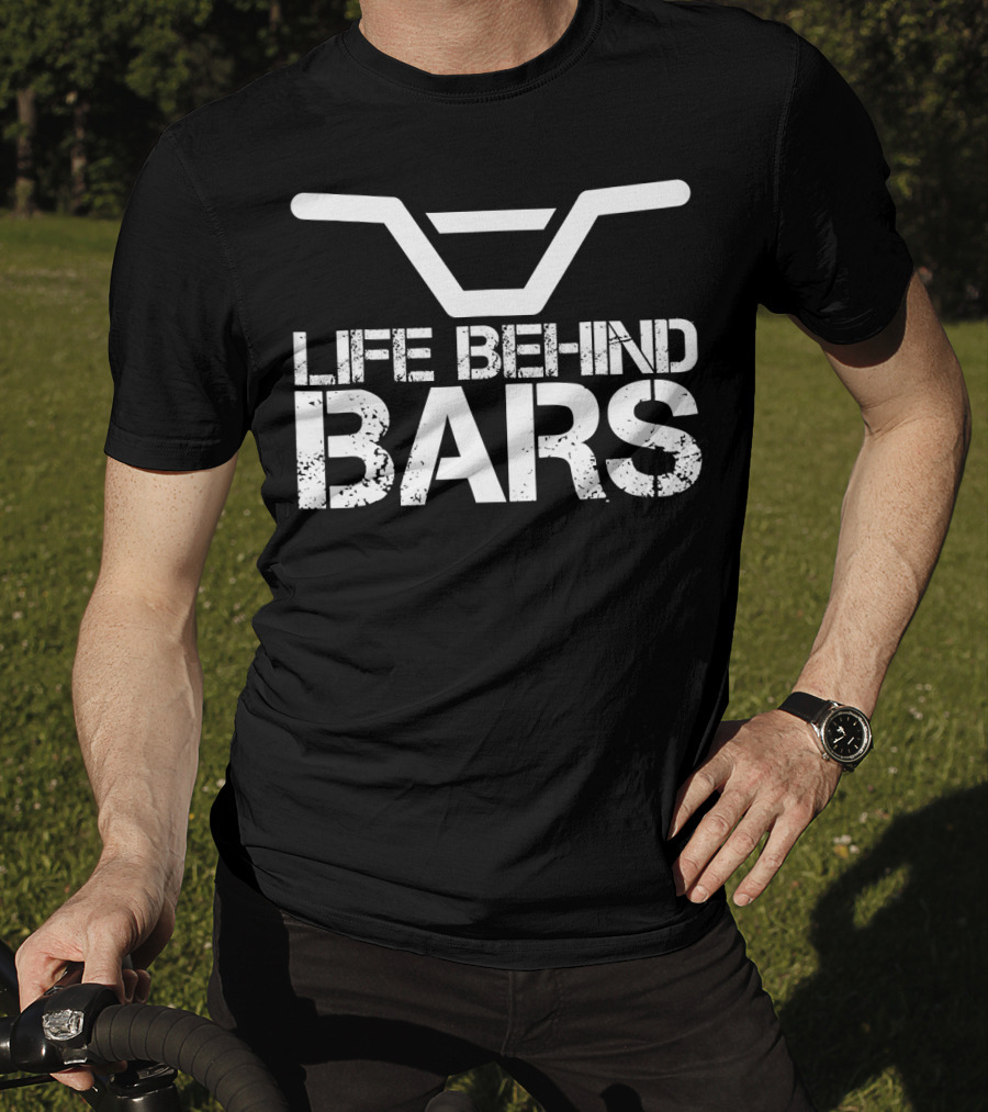 BMX Life Behind Bars Distressed Handlebar T-Shirt