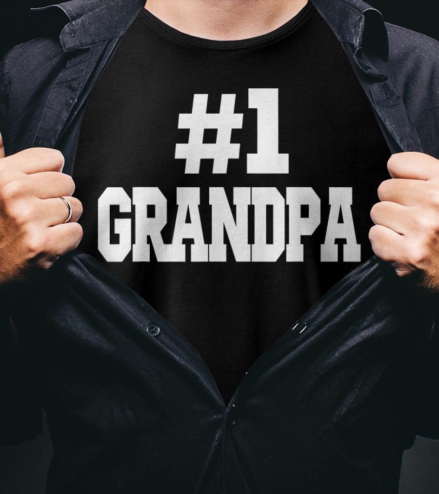 1 Grandpa Number One Grandpa T-Shirt
