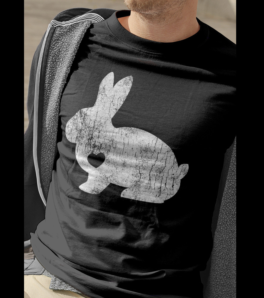 Love Heart Bunny Rabbit Lover Animal Pet Owner Easter T-Shirt