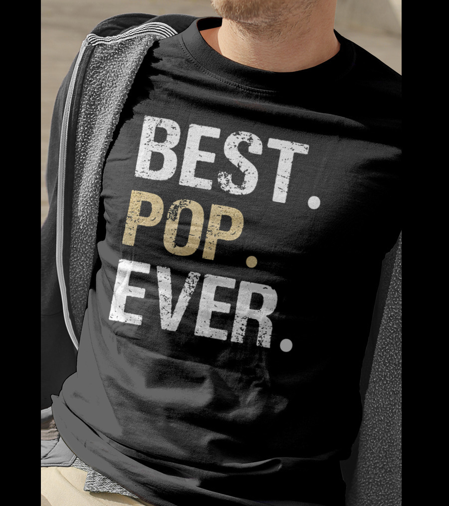 Mens Granddaughter Grandson Grandkids Best Pop Ever T-Shirt