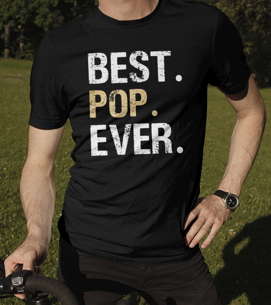 Mens Granddaughter Grandson Grandkids Best Pop Ever T-Shirt
