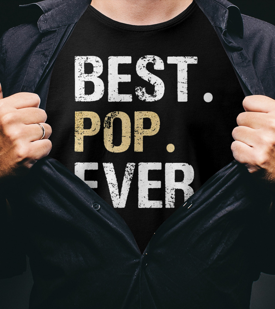 Mens Granddaughter Grandson Grandkids Best Pop Ever T-Shirt