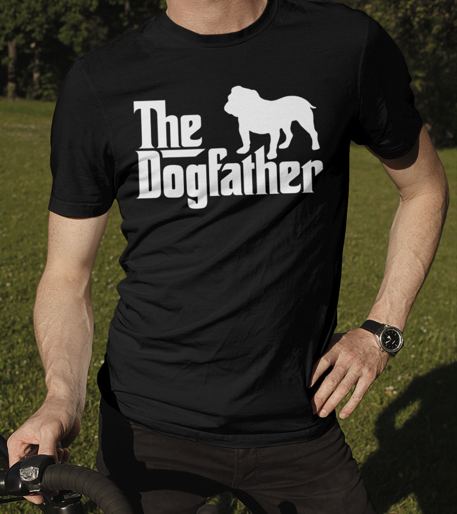 The Dogfather English Bulldog Dad Mens T-Shirt