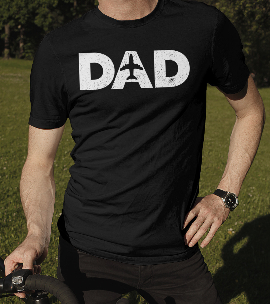 Dad Father's Day Airplane Aviation Lover Pilot T-Shirt
