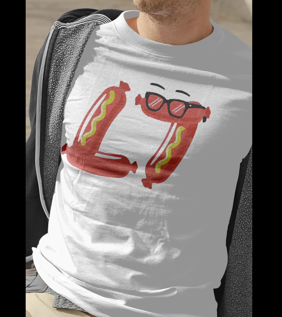 Baseballism Sausage L7 Sunglasses Hotdog T-Shirt