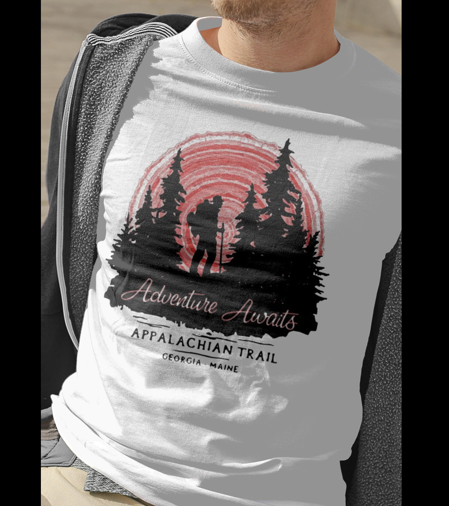 Adventure Awaits Appalachian Trail Georgia Maine T-Shirt