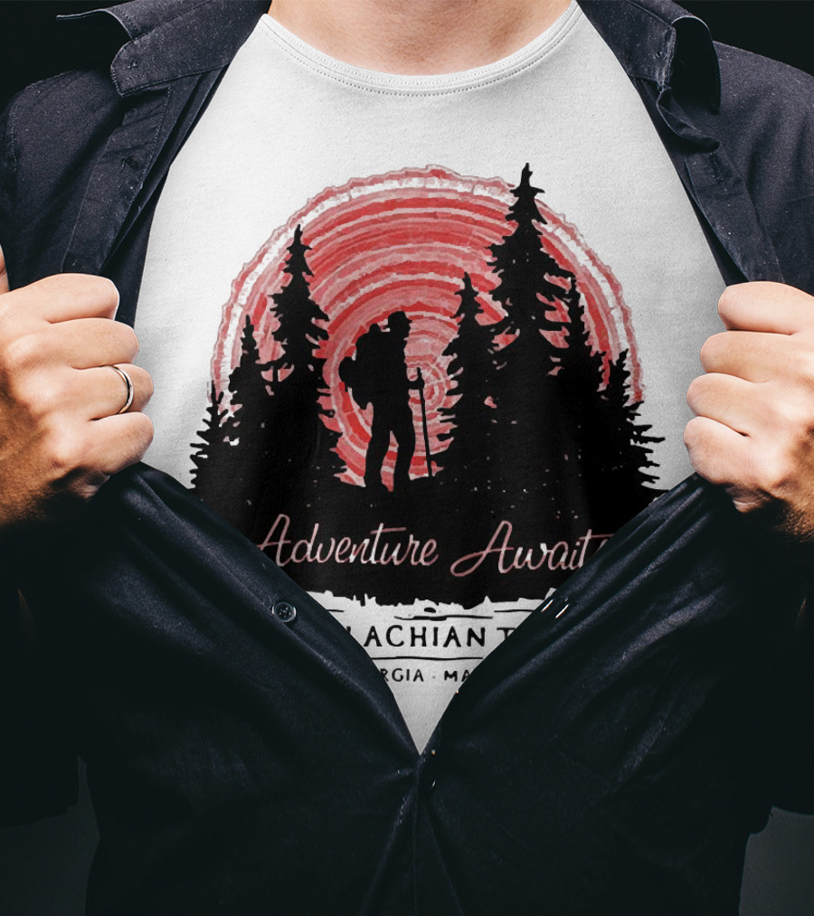 Adventure Awaits Appalachian Trail Georgia Maine T-Shirt