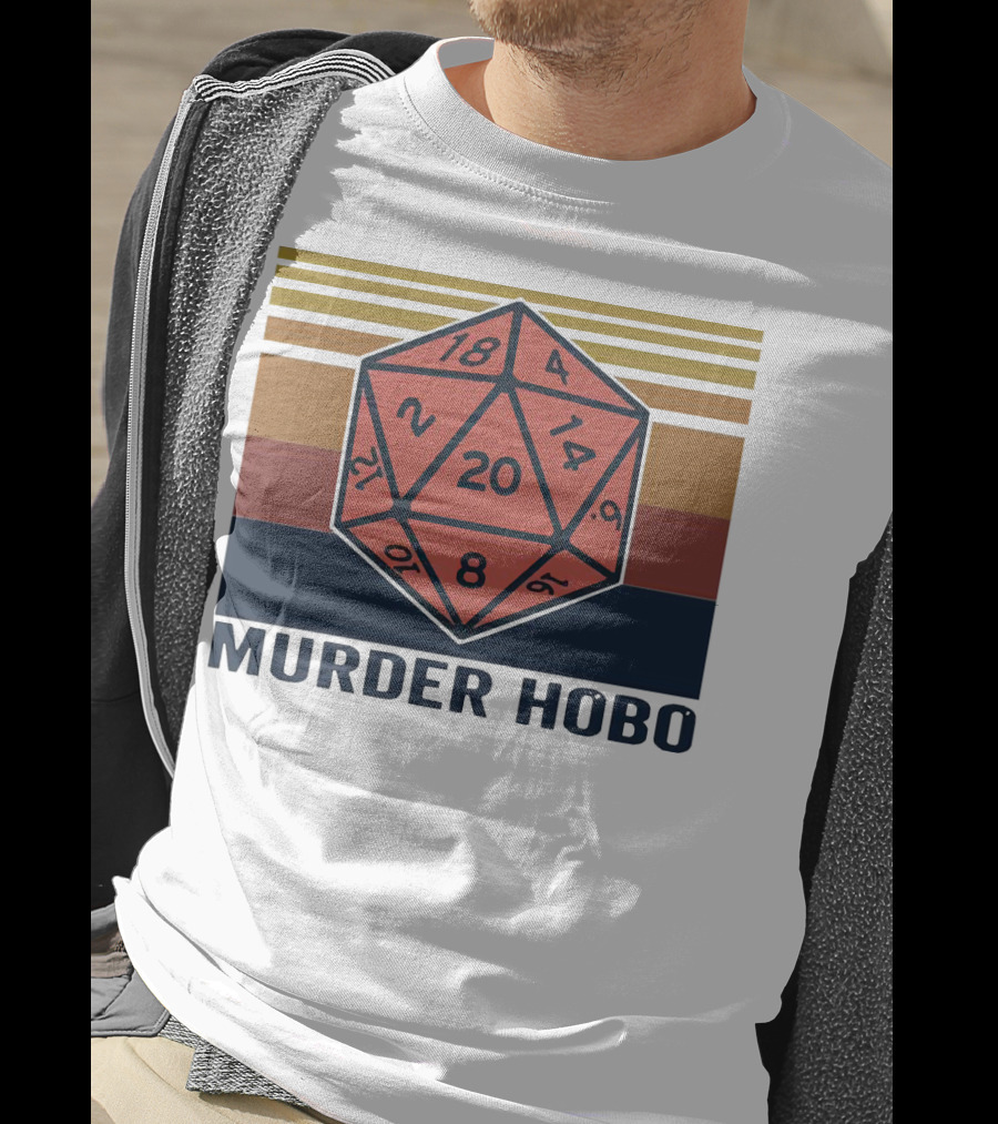 Murder Hobo D20 Dice Vintage RPG T-Shirt