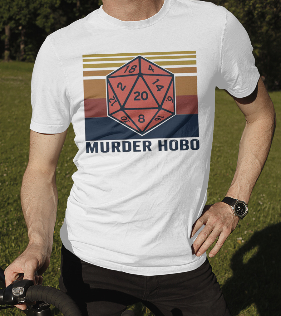 Murder Hobo D20 Dice Vintage RPG T-Shirt