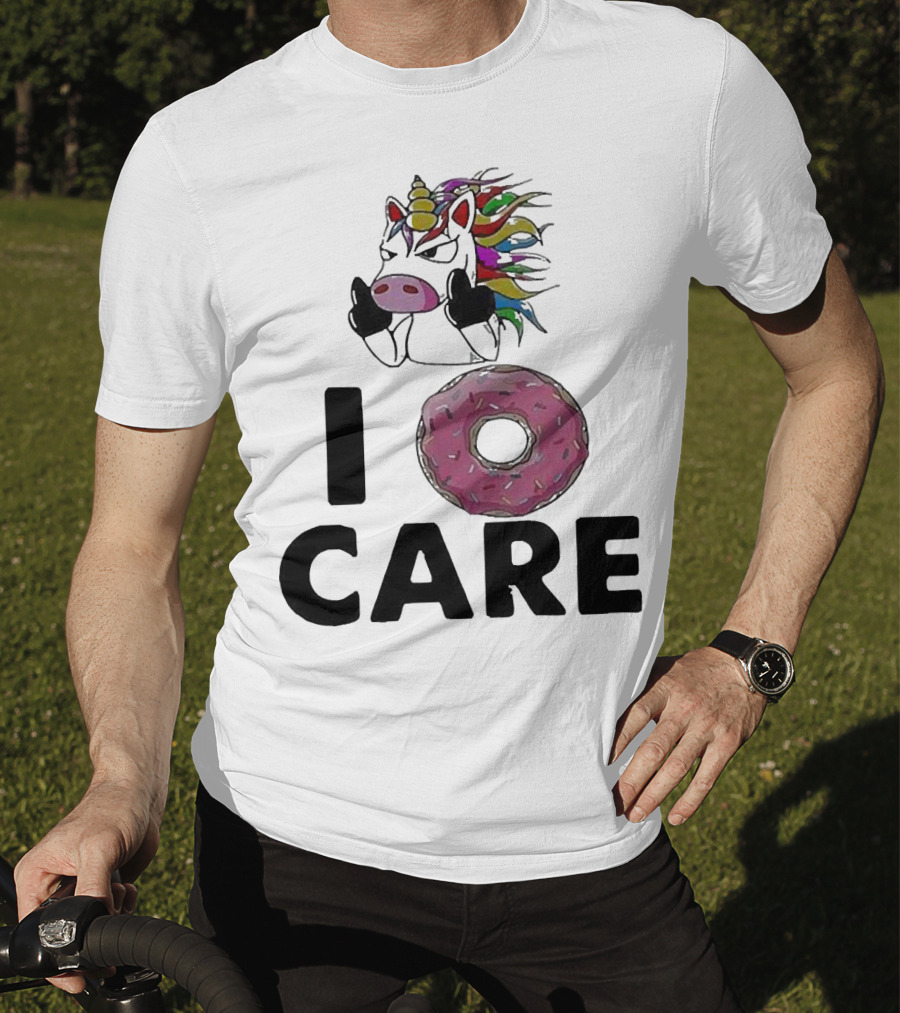 Unicorn Donut I Care Magic Rainbow Attitude T-Shirt