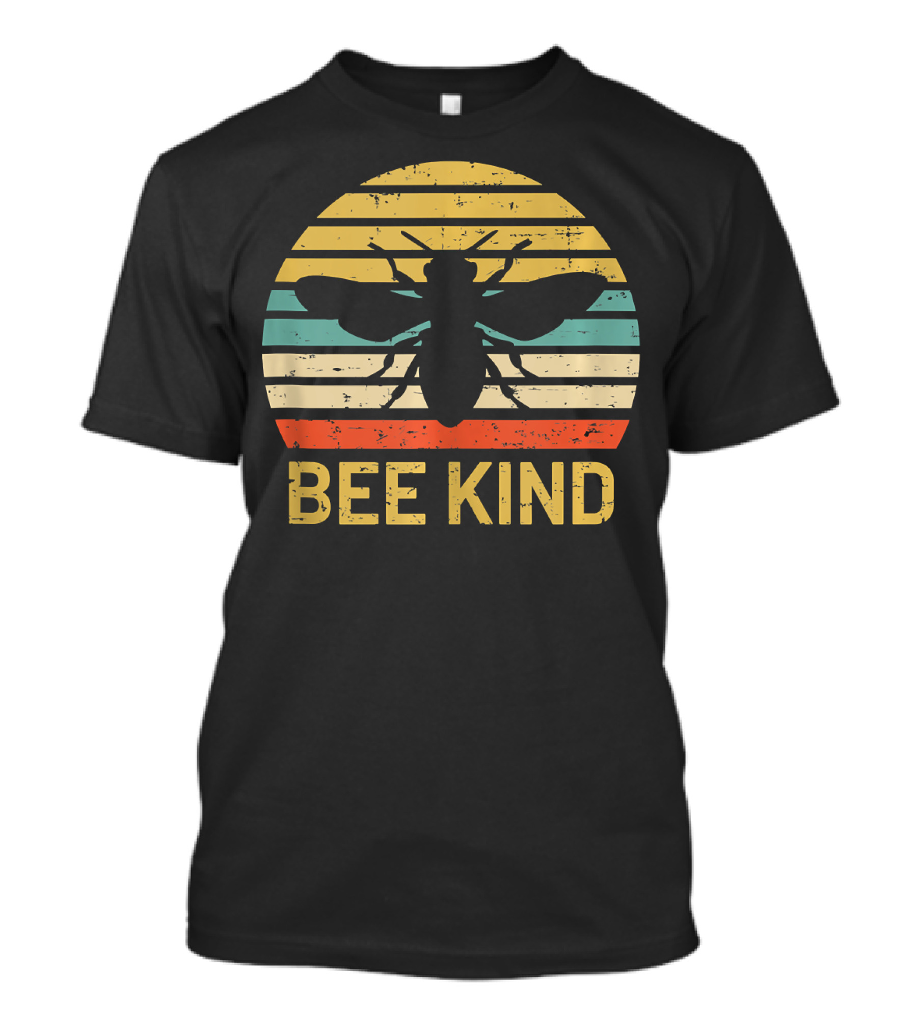Bee Kind Vintage Style Honey Bee Silhouette Awareness T-Shirt