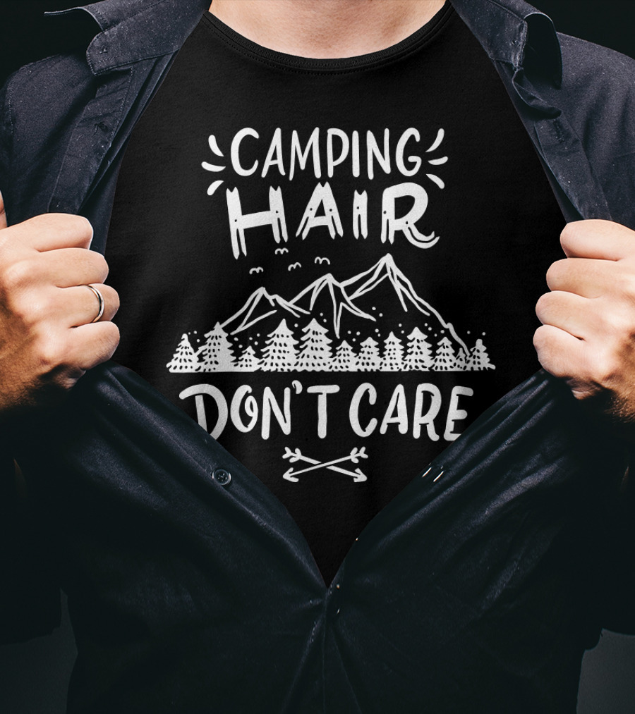 Camping Hair Don't Care Summer Camper T-Shirt