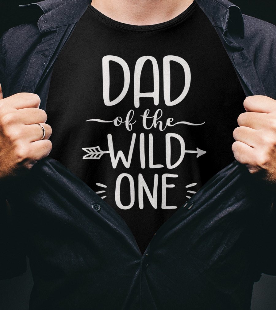 Dad Of The Wild One Arrow Design For 1st Birthday Safari T-Shirt