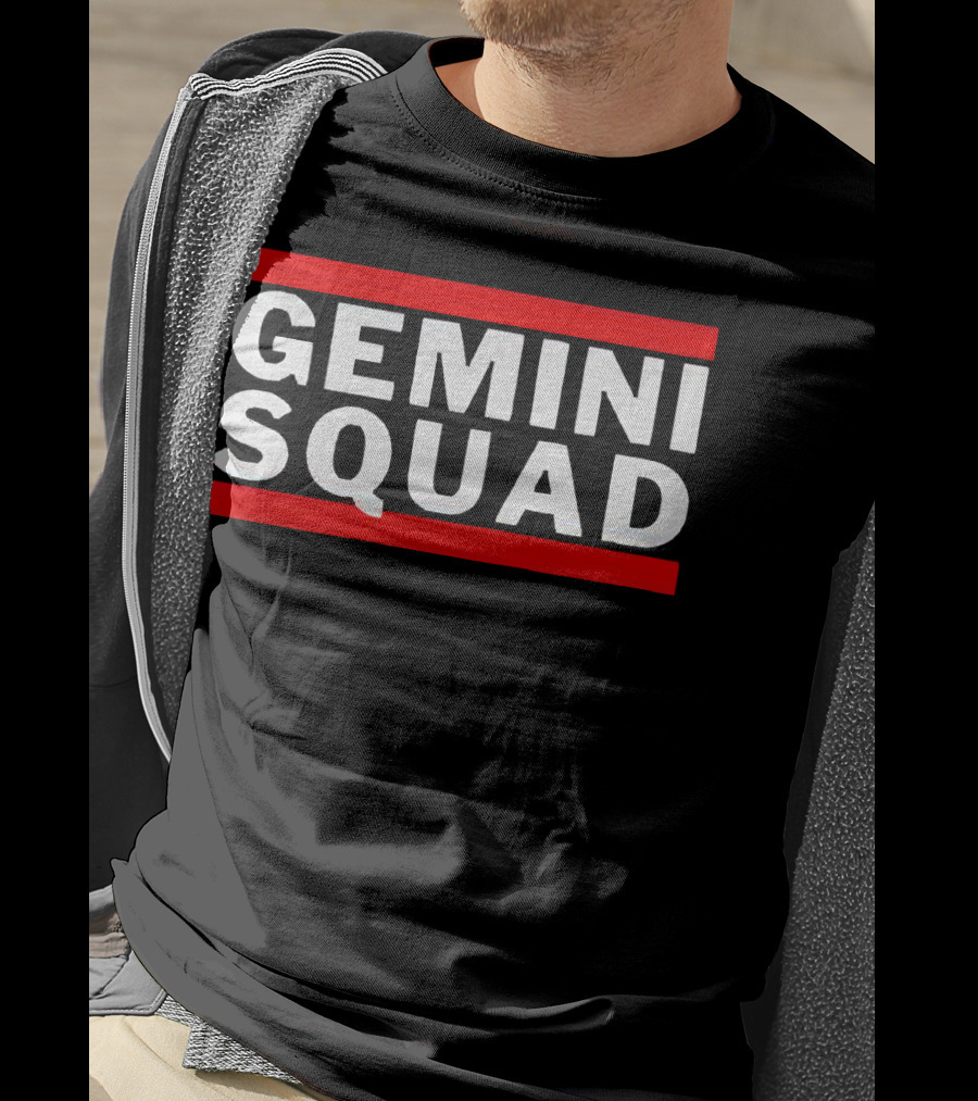 GEMINI SQUAD Bold Red Accent T-Shirt