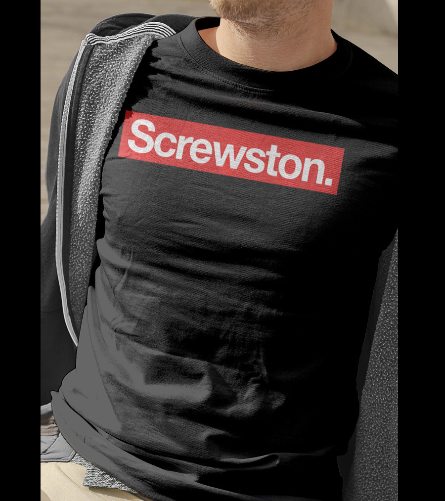 Screwston Houston Box Logo Premium Fitted T-Shirt