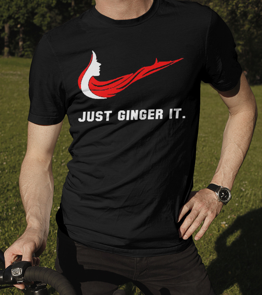 Just Ginger It Parody Swoosh Red Hair T-Shirt