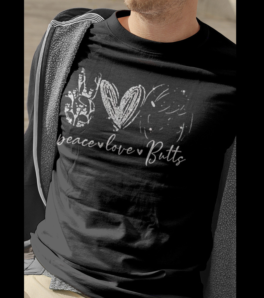 Peace Love Butts Tina Belcher Peace Sign Heart T-Shirt