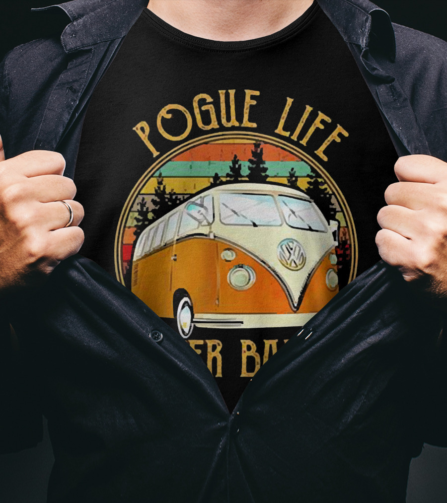 Pogue Life Outer Banks Volkswagen Vintage Van Retro Sunset T-Shirt