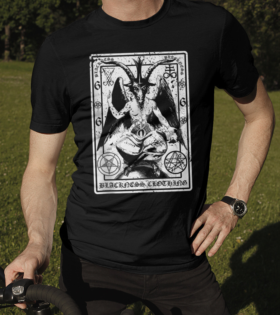 Blackness Clothing Baphome Satanic Dark Art Evil 666 Luzifer T-Shirt