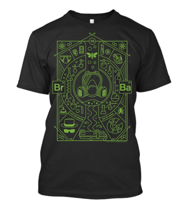 Breaking Bad 10th Anniversary I Am The Danger Say My Name Gas Mask Elements T-Shirt