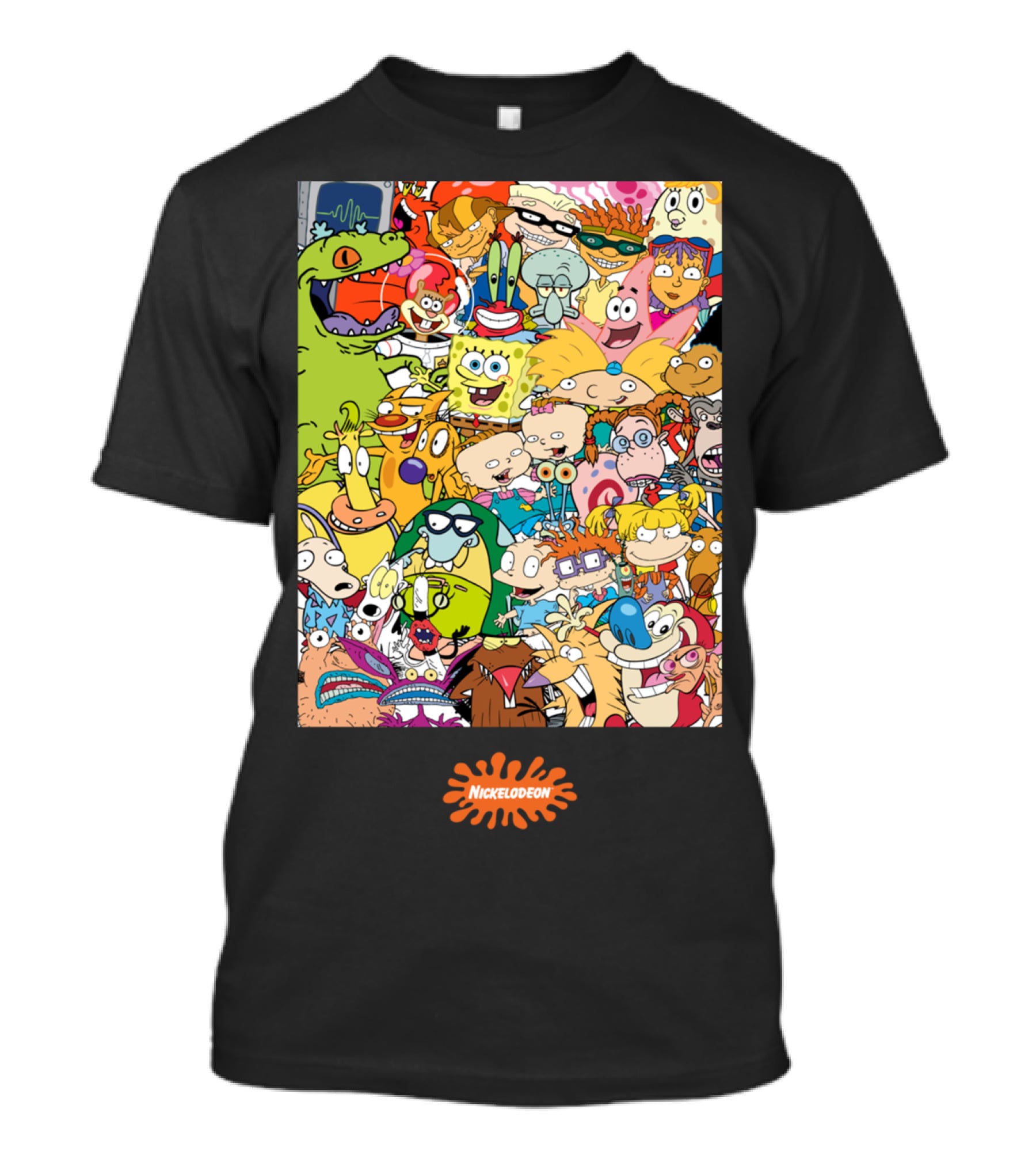 Nickelodeon 90s Cartoon Characters Compilation Group Shot T-Shirt