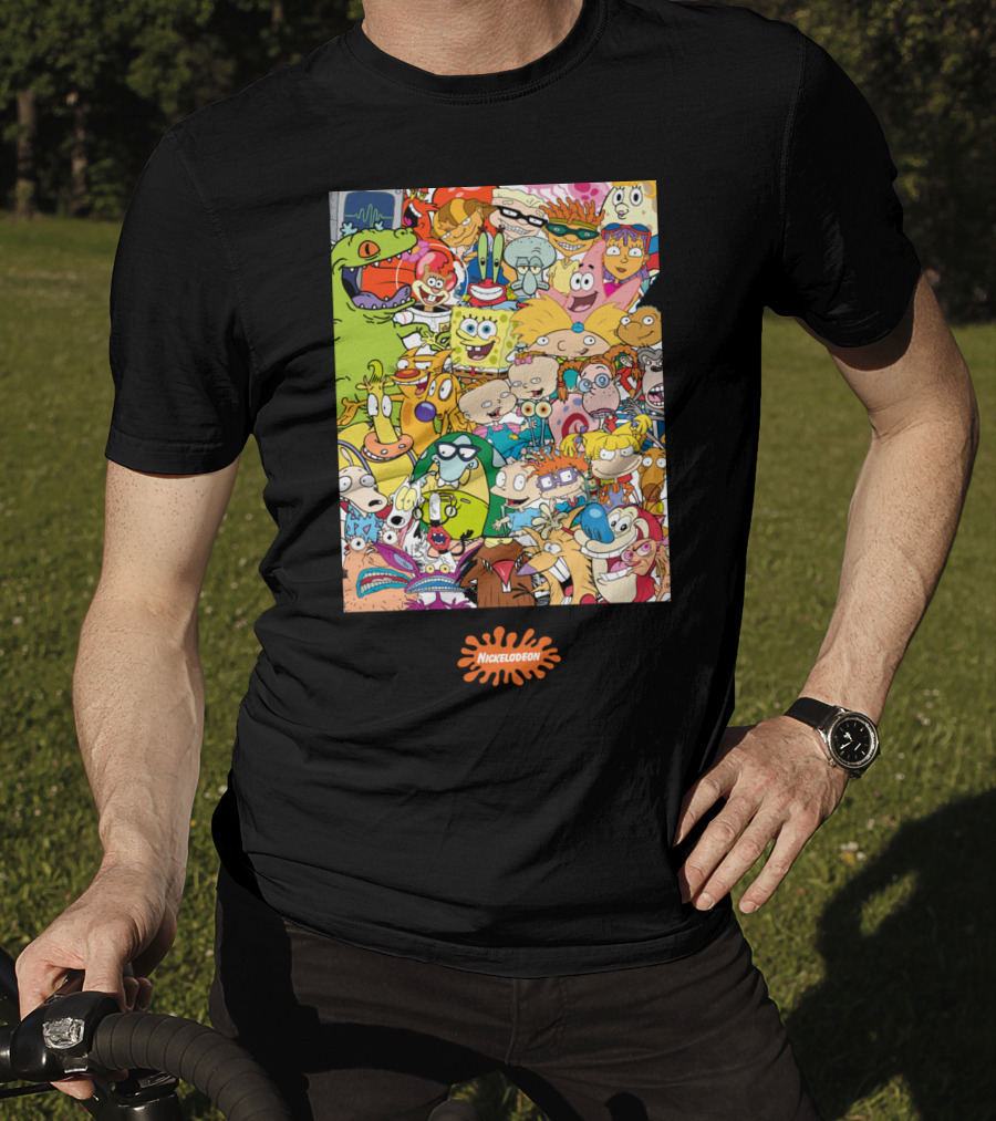 Nickelodeon 90s Cartoon Characters Compilation Group Shot T-Shirt