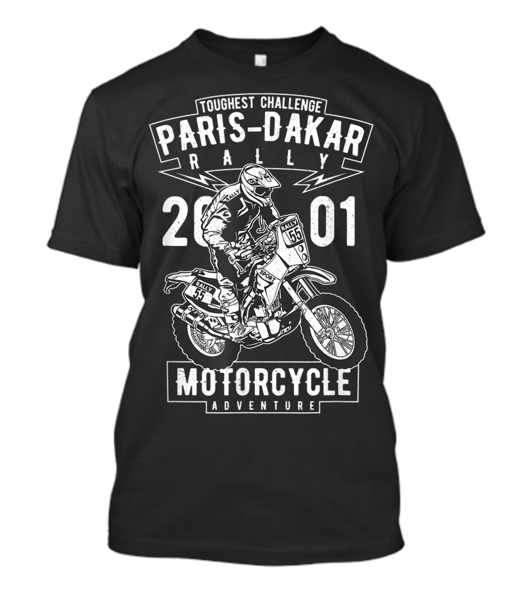 Toughest Challenge Paris-Dakar Rally 2001 Motorcycle Adventure T-Shirt