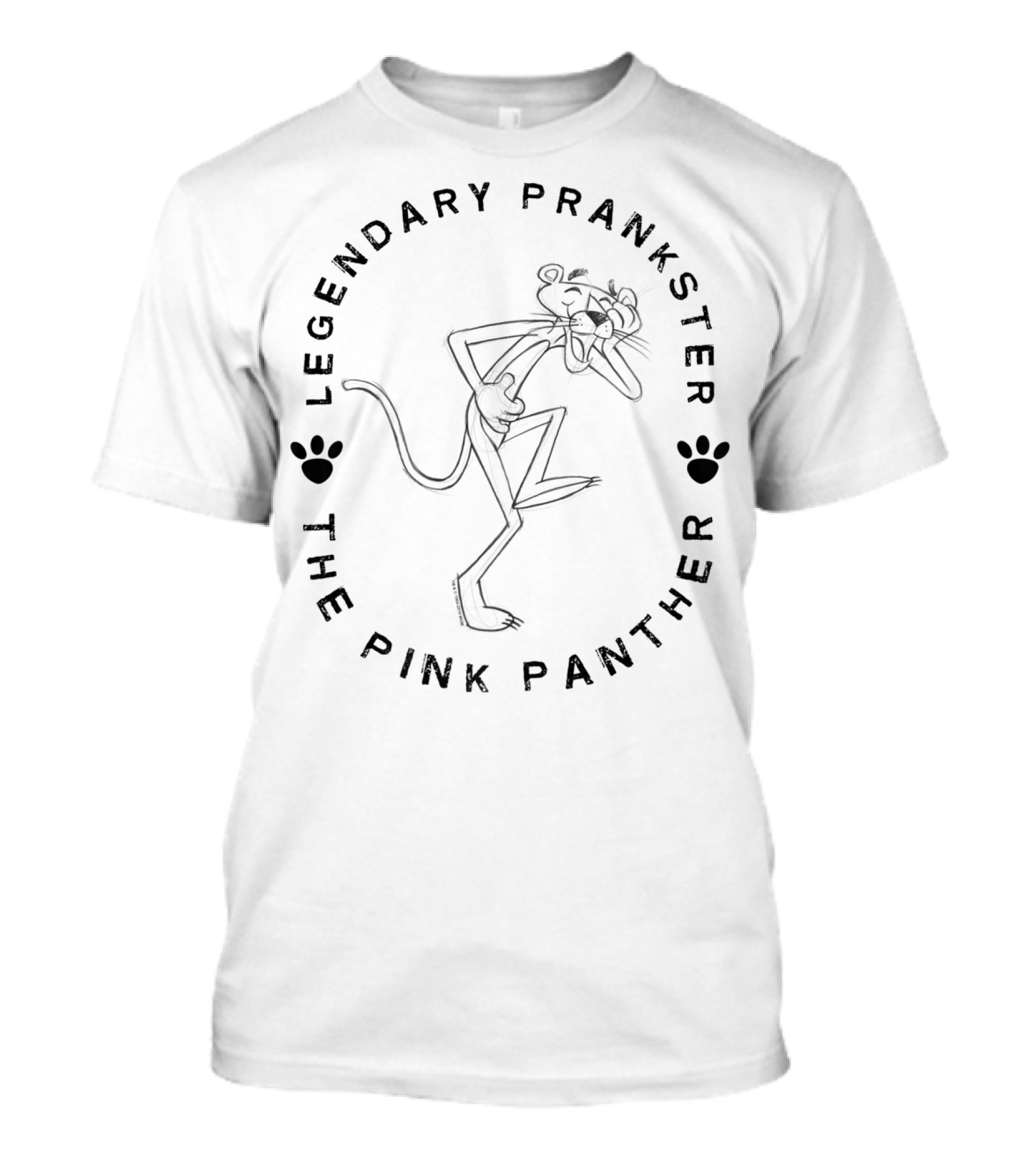Legendary Prankster The Pink Panther Circle Sketch T-Shirt