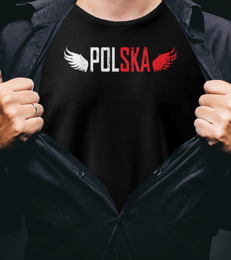 Polska White And Red Wings Polish For All From Poland Polskie T-Shirt