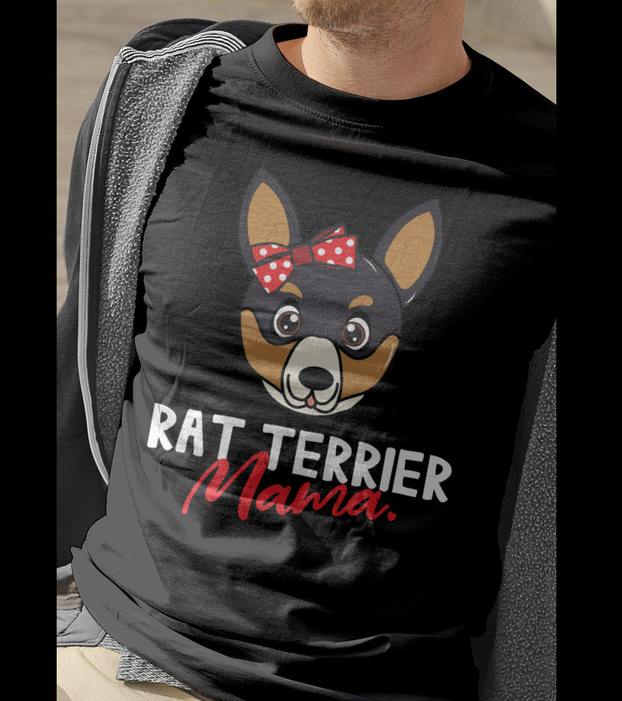 Rat Terrier Mama With Bow T-Shirt