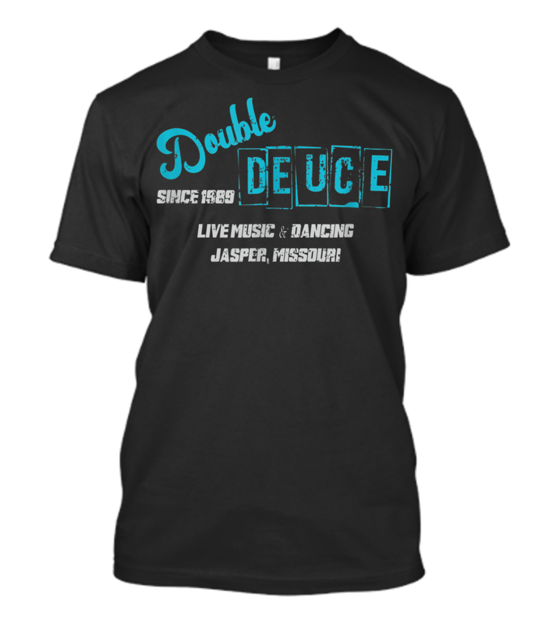 Double Deuce Live Music Dancing Since 1969 Jasper Missouri Retro 80s Roadhouse T-Shirt