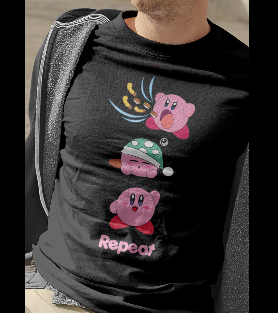 Kirby Eat Sleep Conquer Repeat T-Shirt