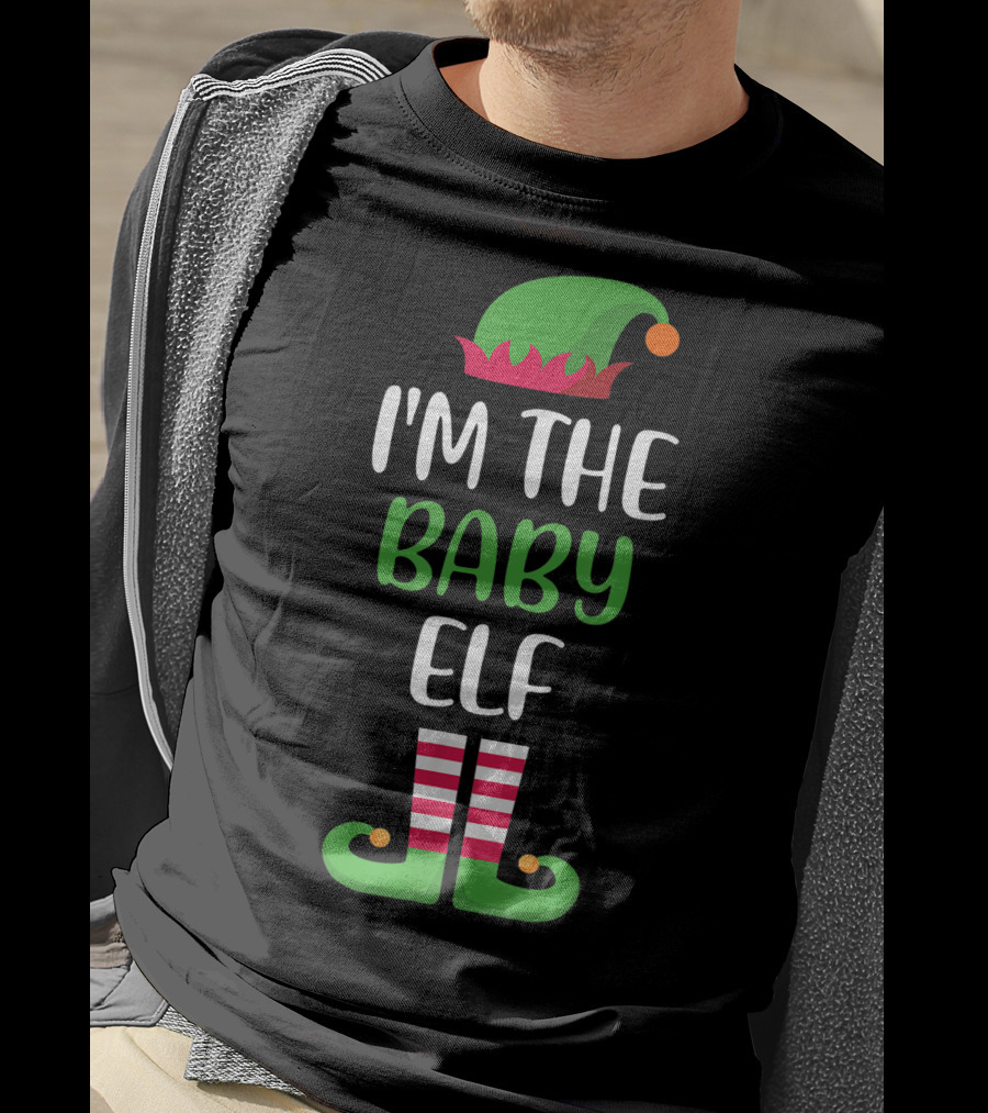 I'm The Baby Elf Family Group Matching Christmas T-Shirt